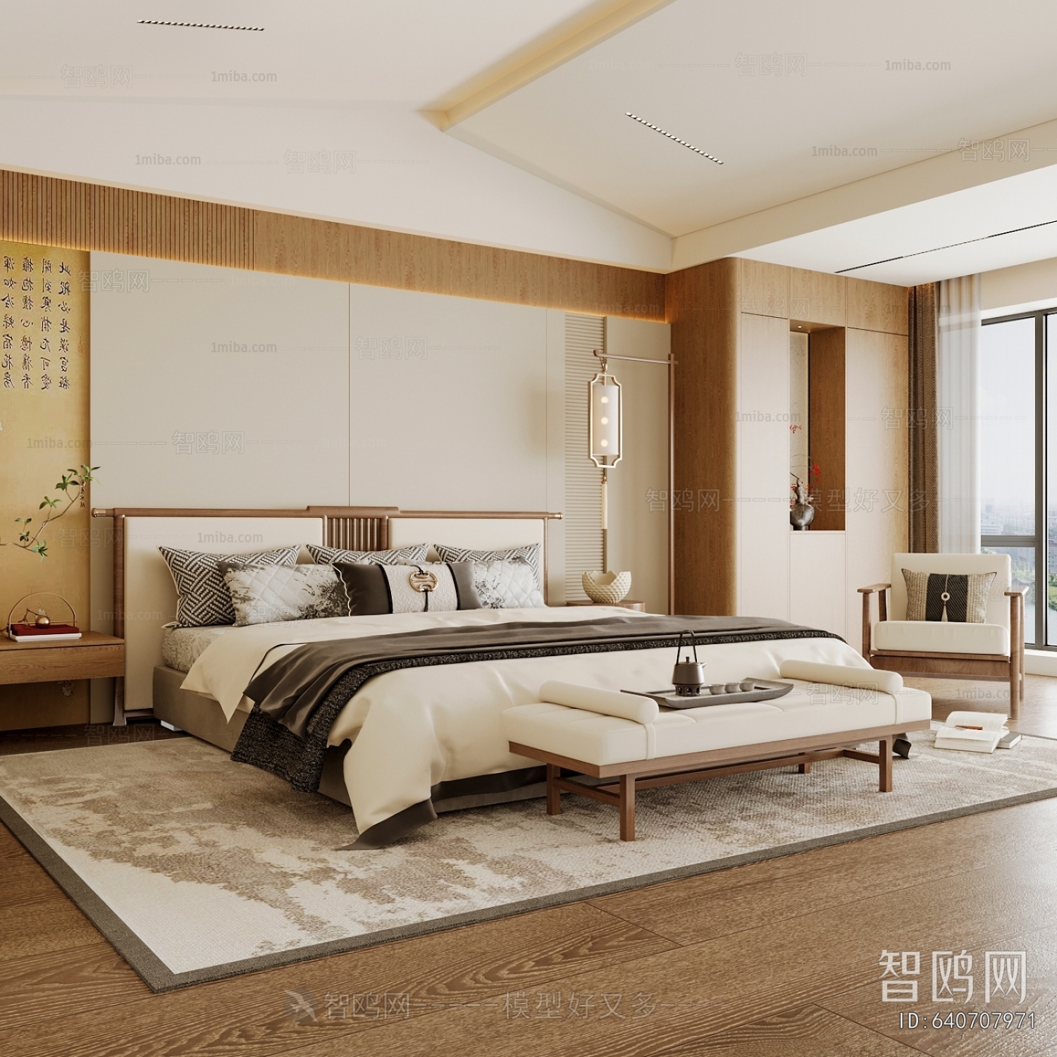 New Chinese Style Bedroom