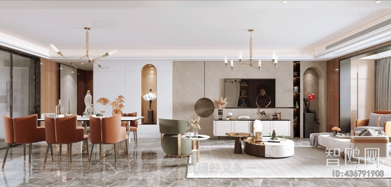 Simple European Style A Living Room