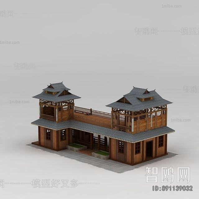 New Chinese Style Ancient Architectural Buildings