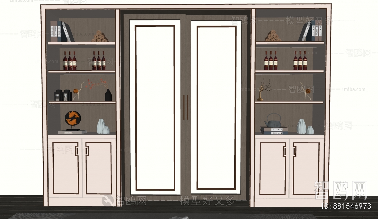 New Chinese Style Wine Cabinet