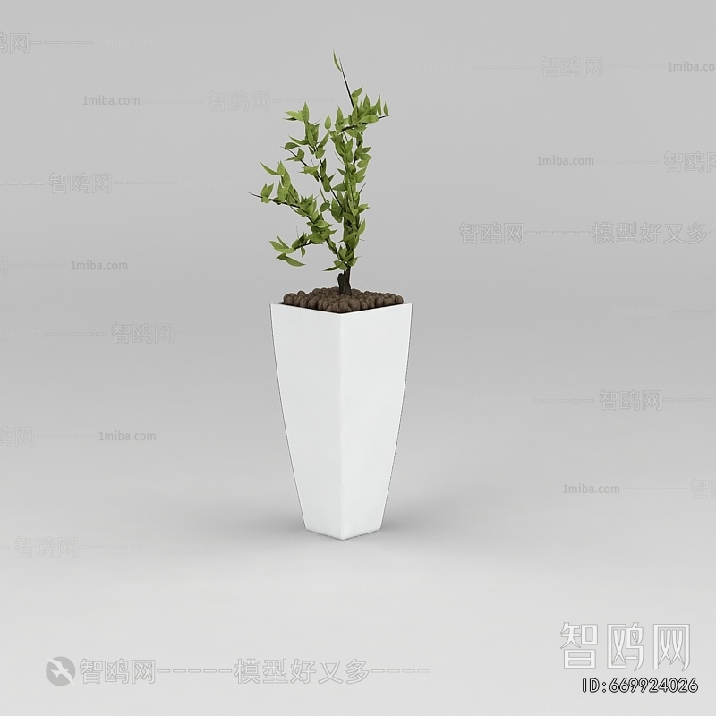 Modern Ground Green Plant Potted Plants