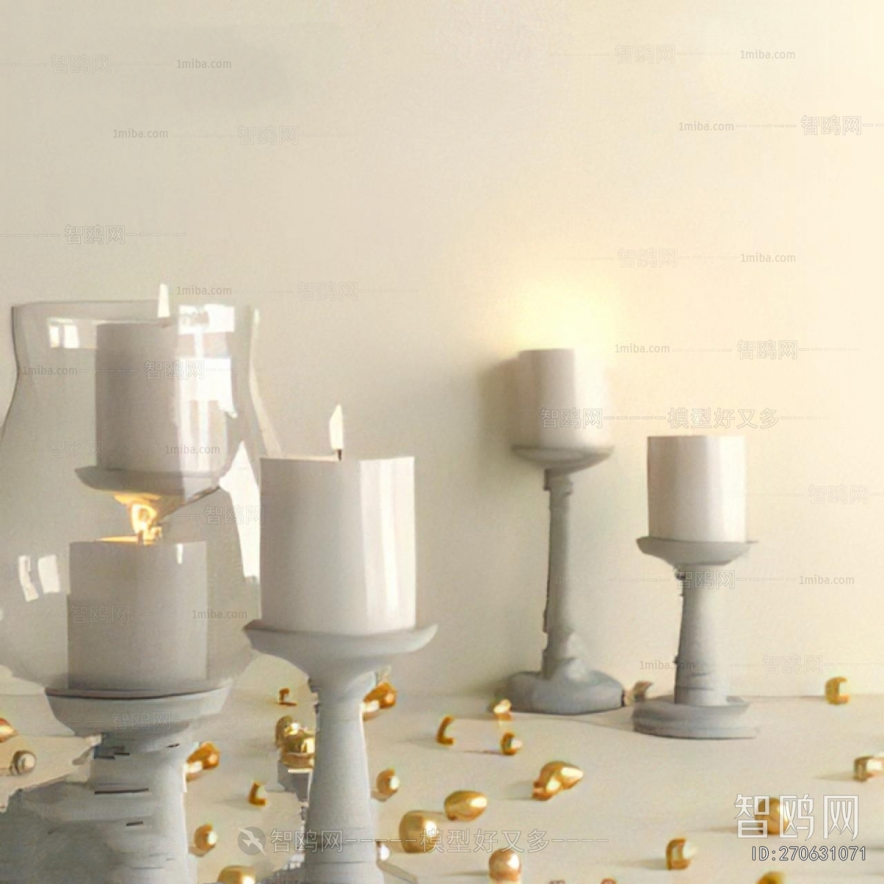 Simple European Style Candles/Candlesticks
