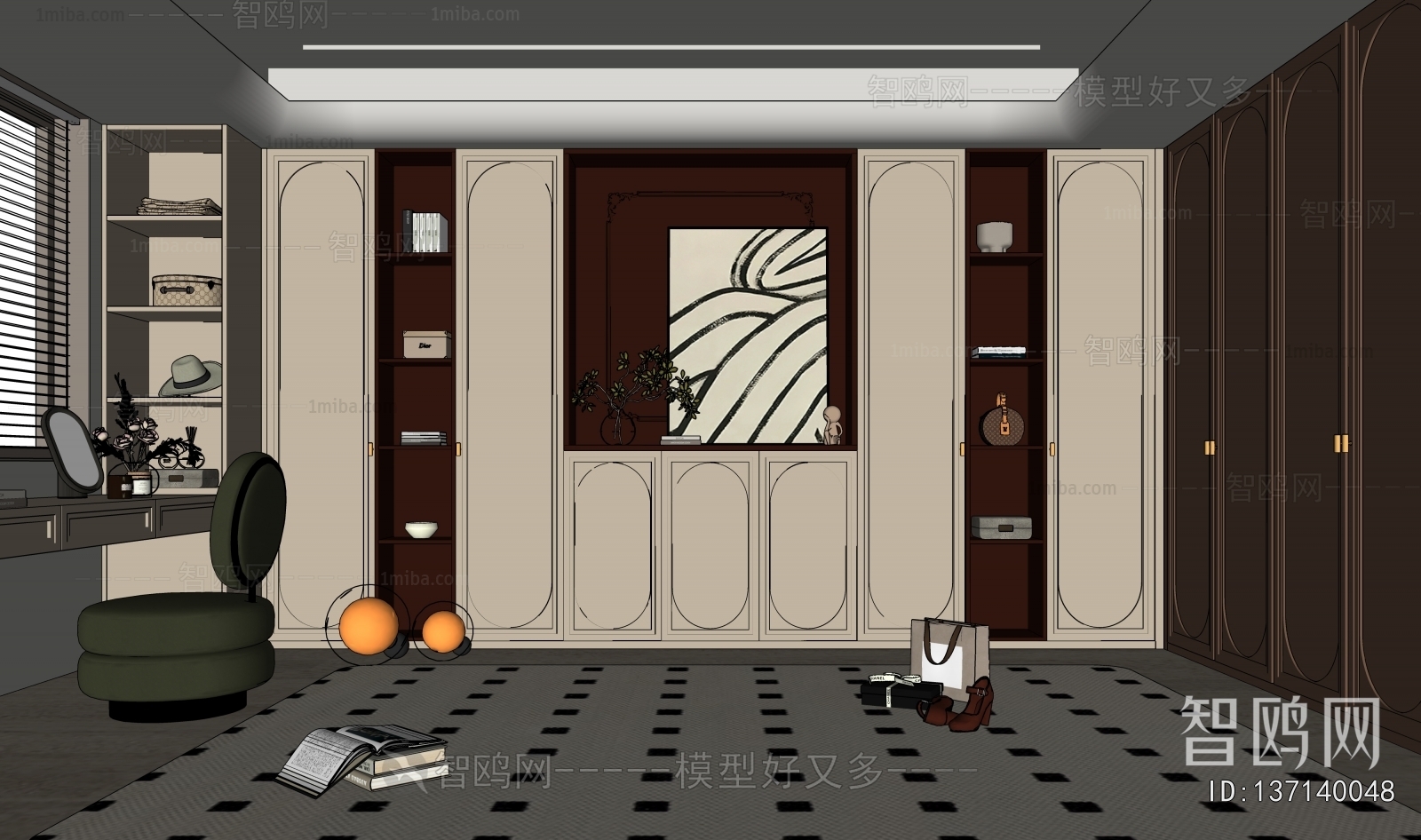 French Style Clothes Storage Area