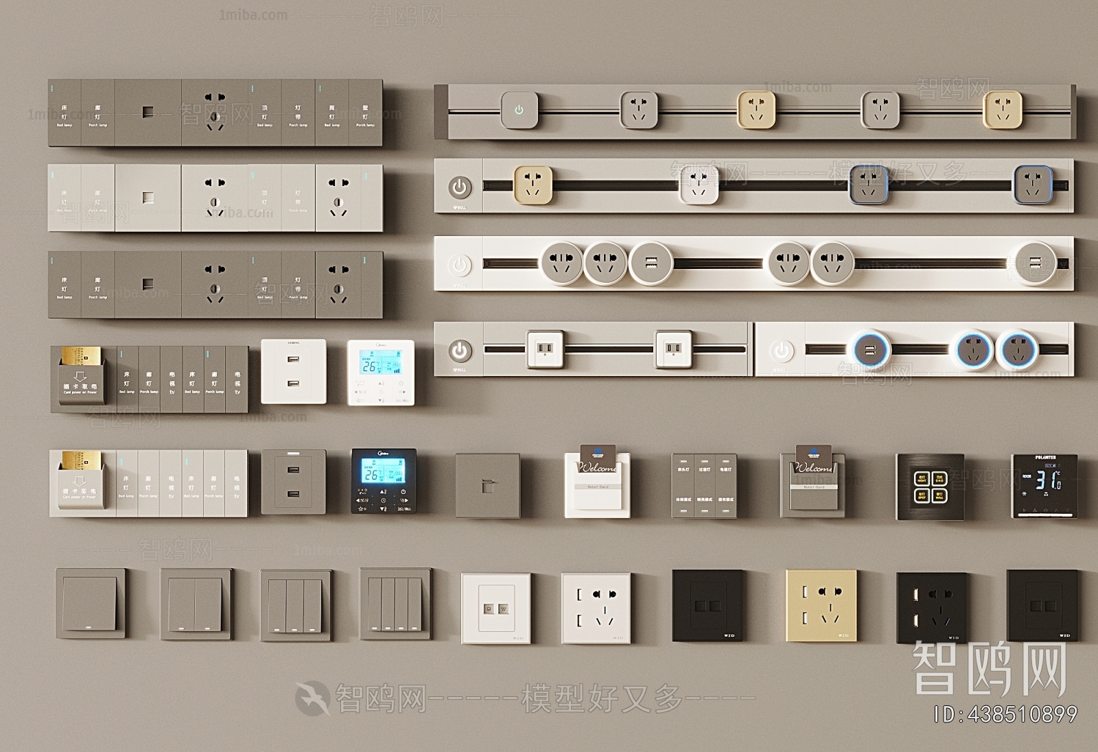 Modern Switch Socket Panel