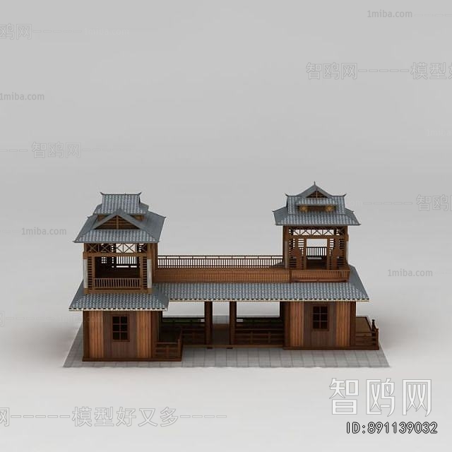 New Chinese Style Ancient Architectural Buildings