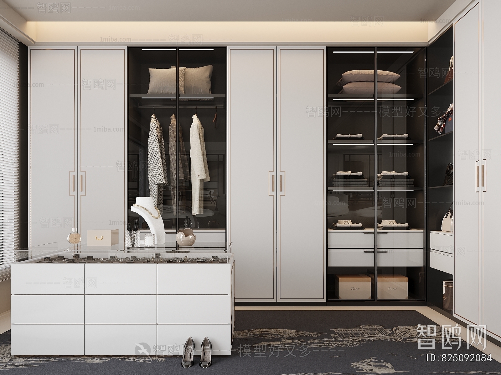 New Chinese Style Clothes Storage Area