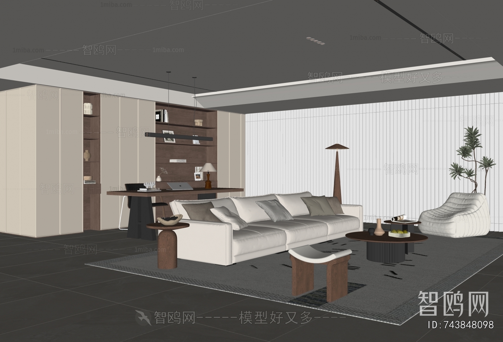 现代中古风客厅
