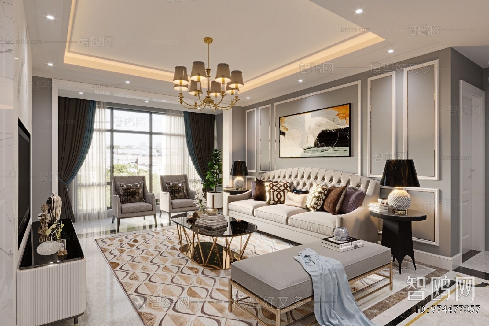 American Style A Living Room