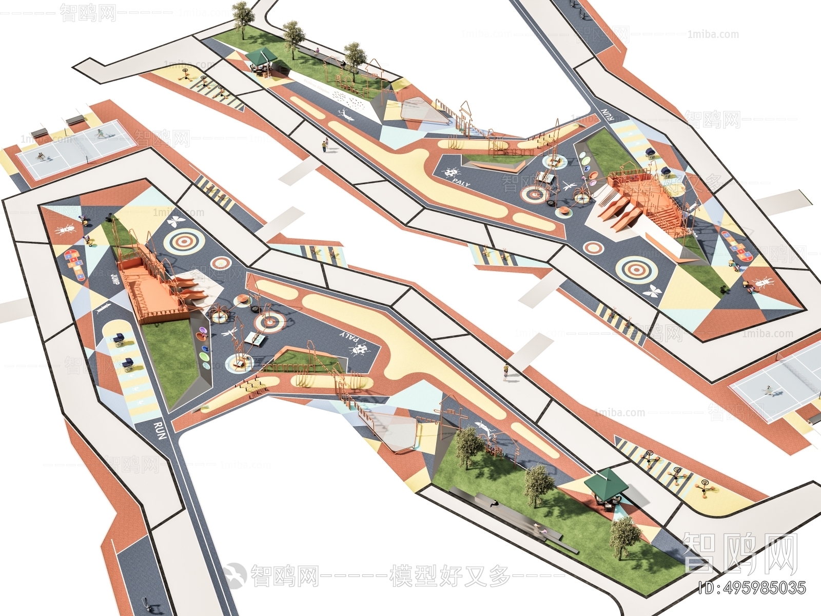 Modern Park Landscape