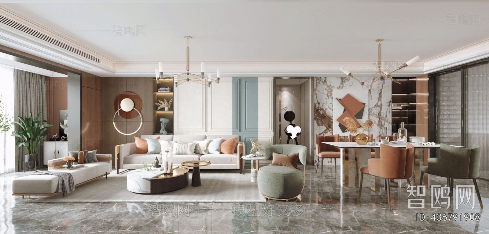 Simple European Style A Living Room