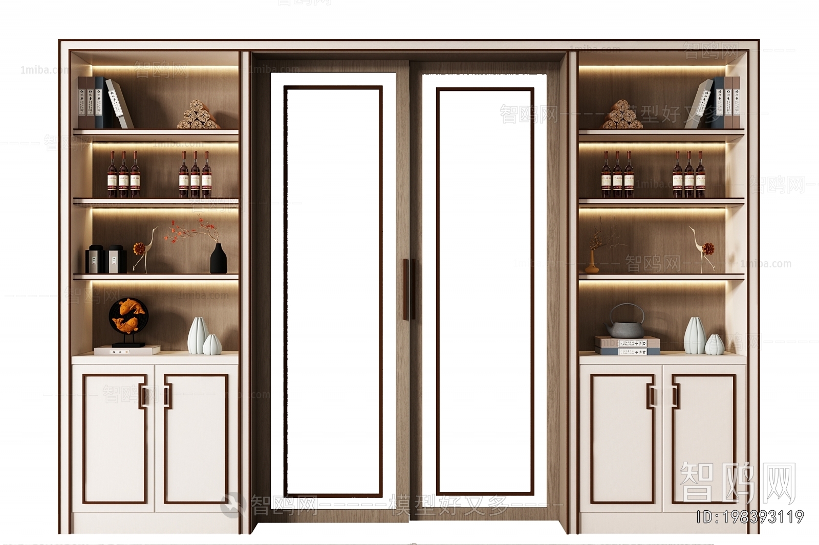 New Chinese Style Wine Cabinet