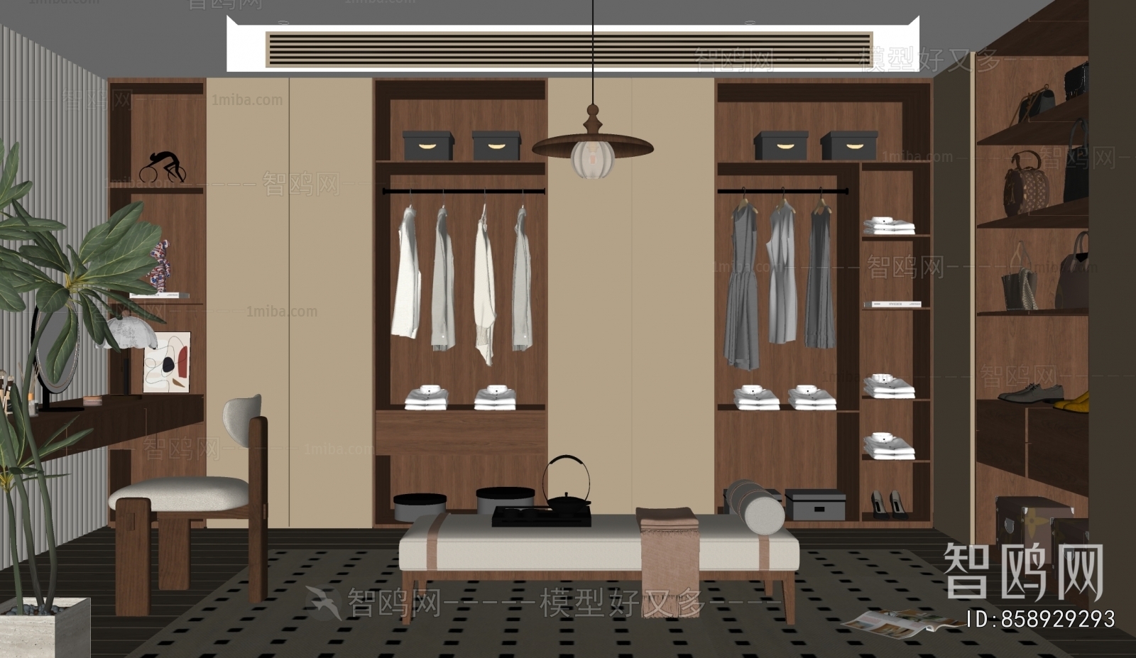 Modern Clothes Storage Area