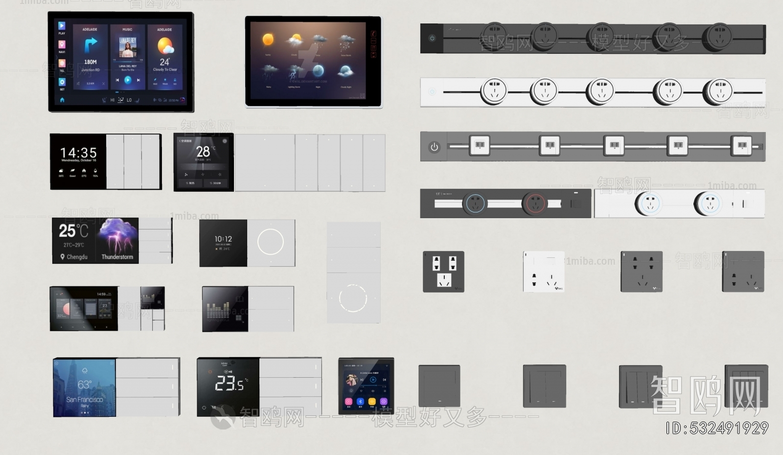 Modern Switch Socket Panel