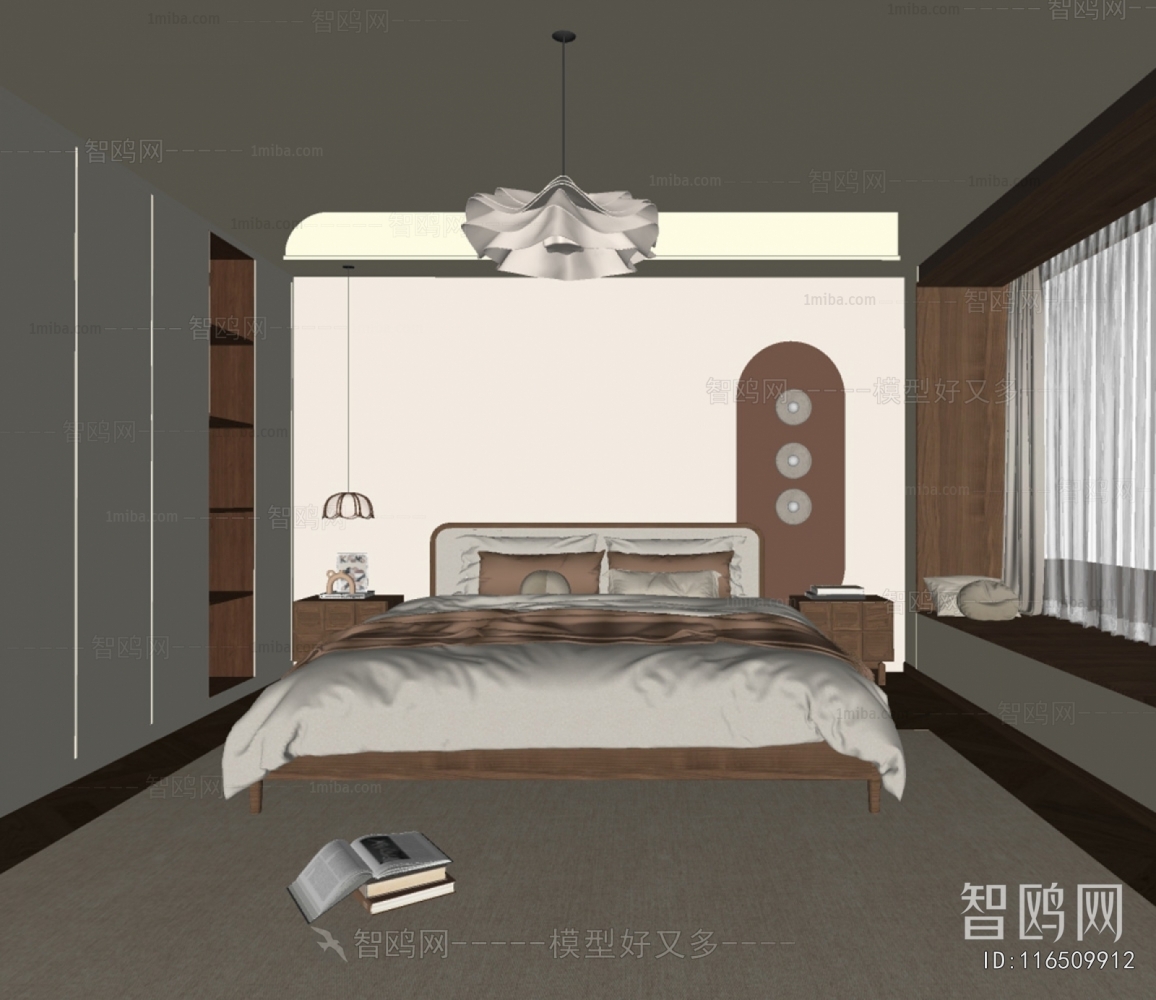 现代中古风卧室
