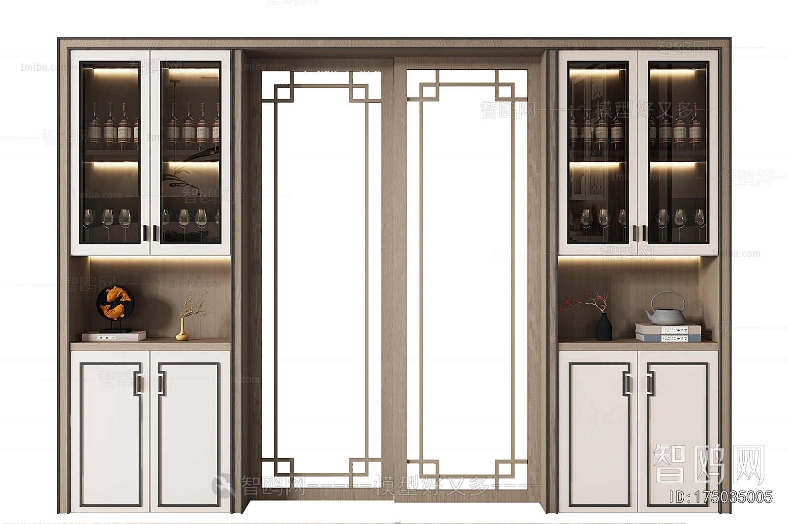 New Chinese Style Wine Cabinet