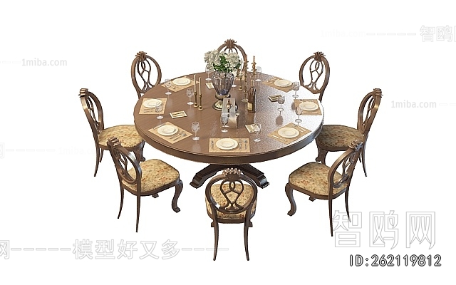 European Style Dining Table And Chairs