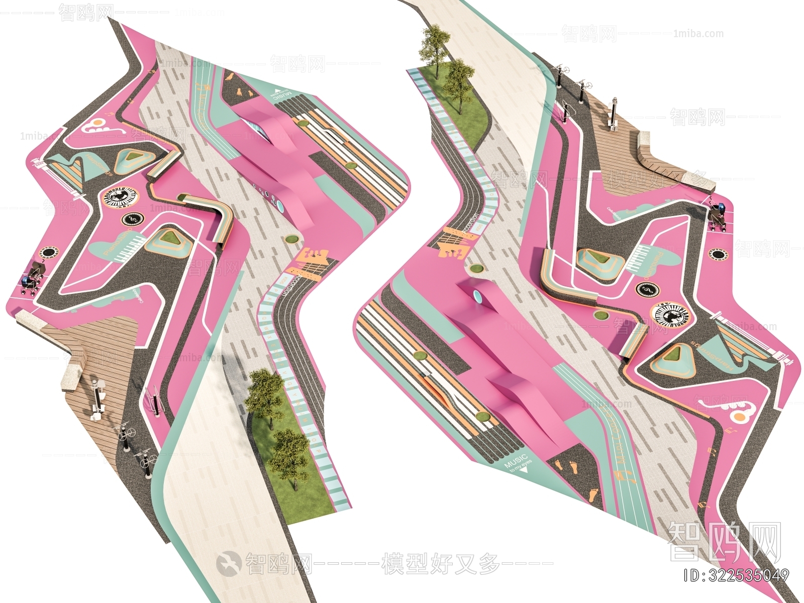 Modern Park Landscape