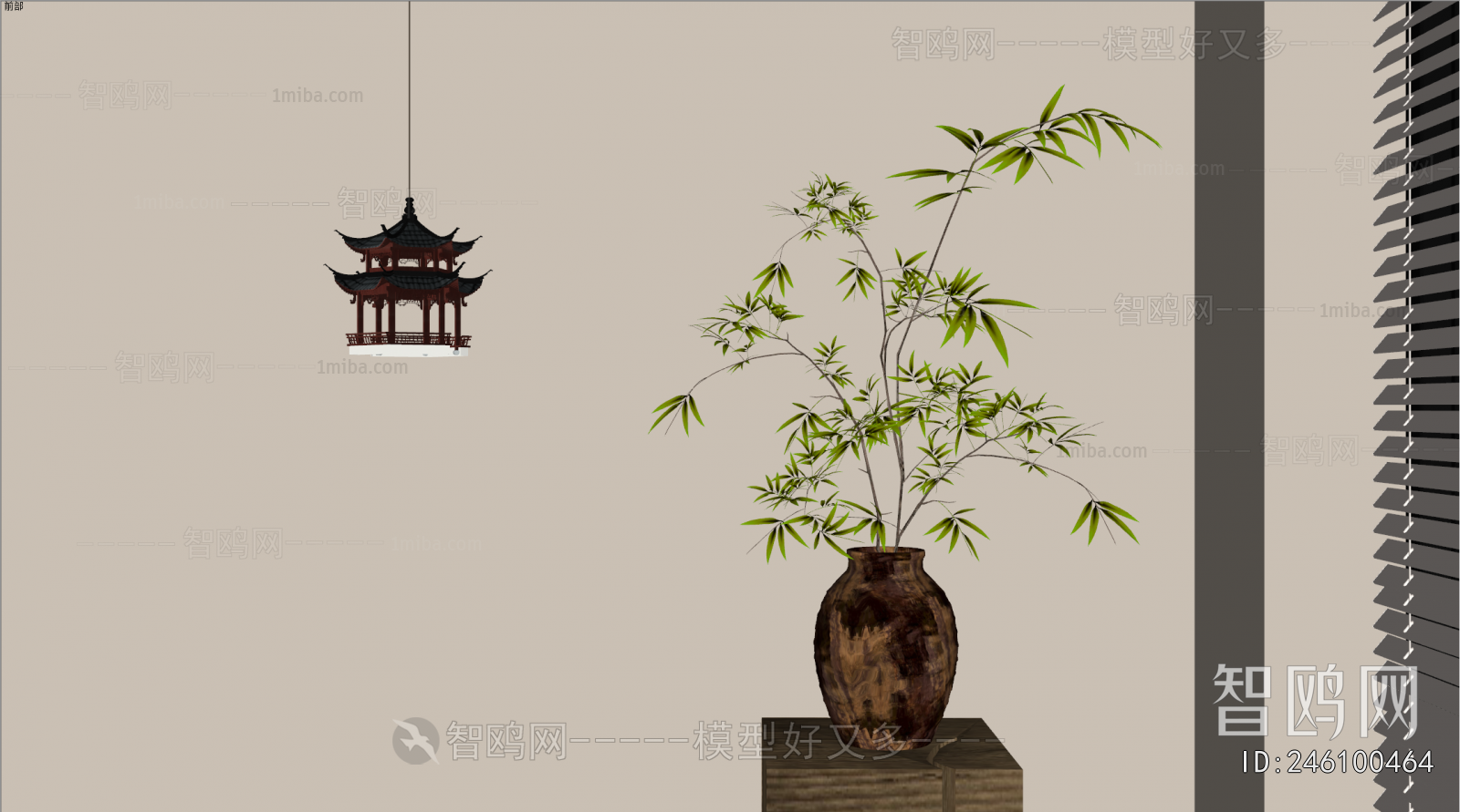 侘寂风花瓶绿植花艺