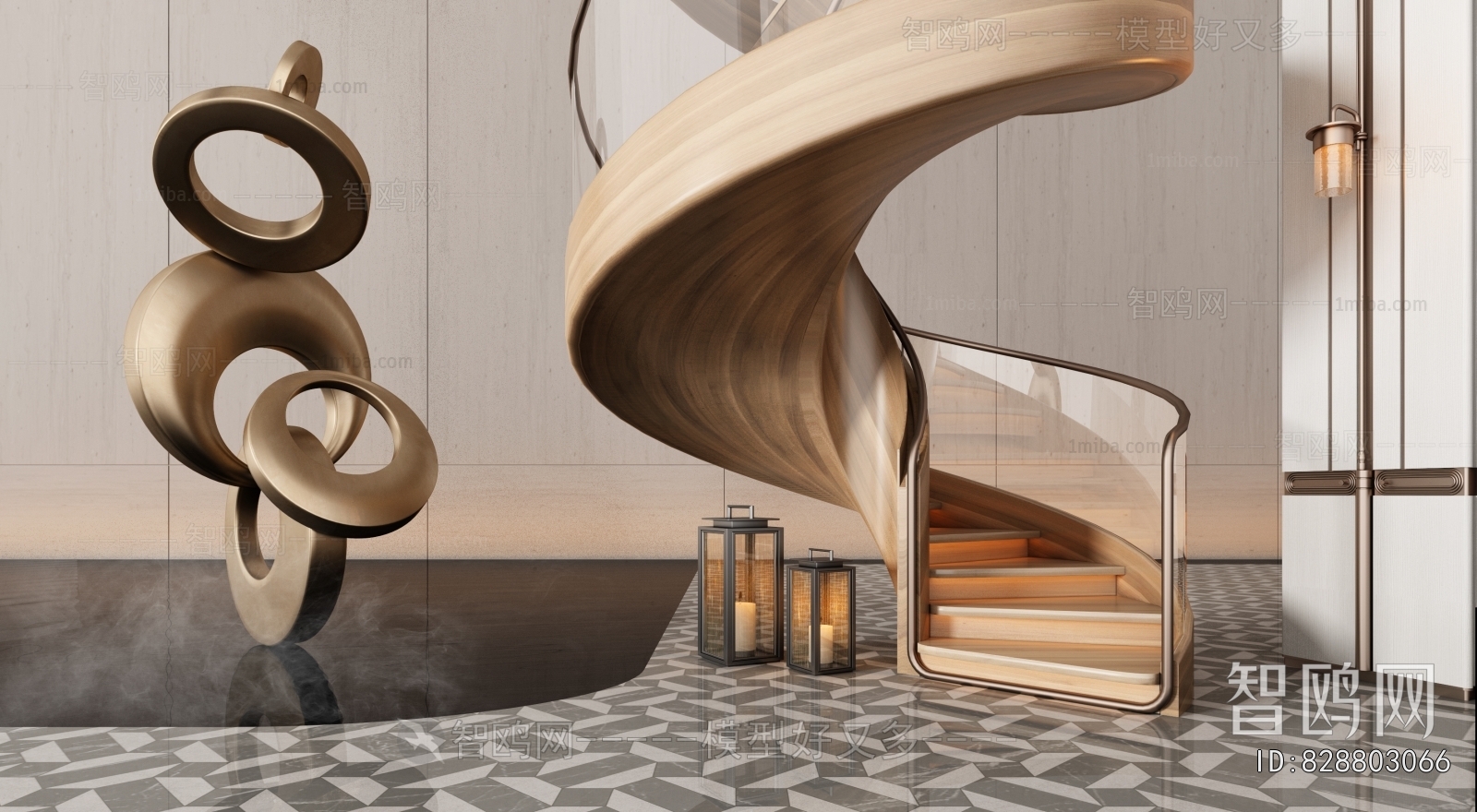 Modern Rotating Staircase