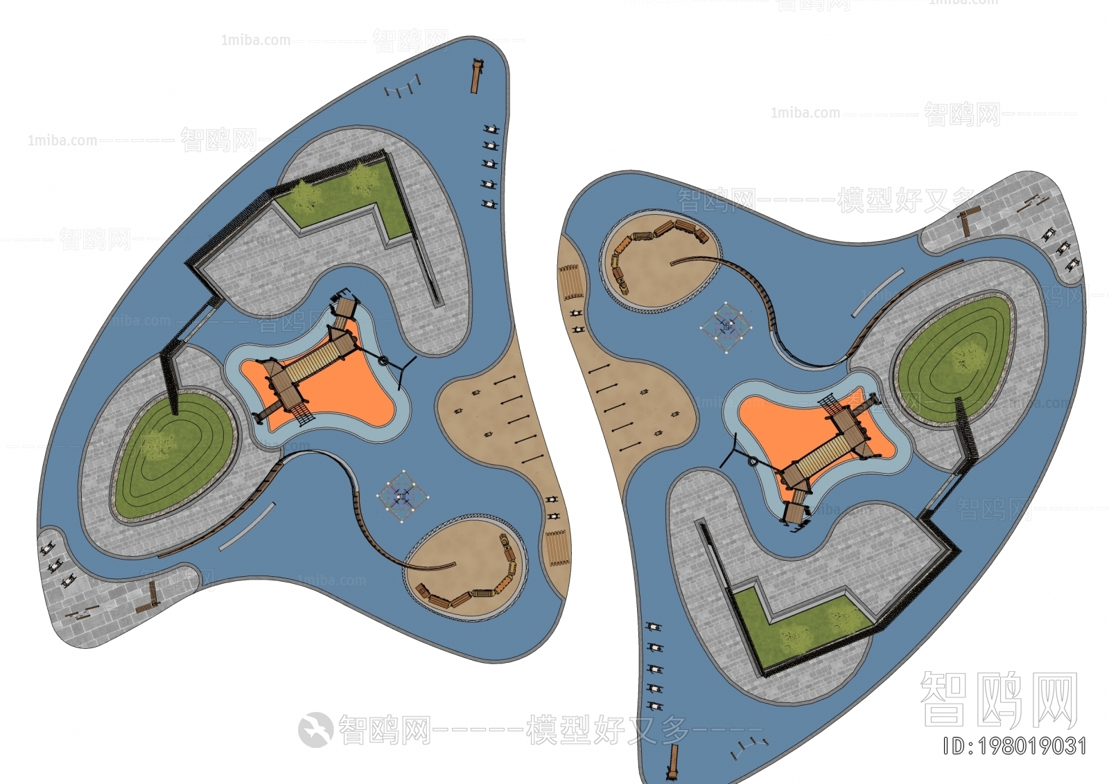 Modern Park Landscape