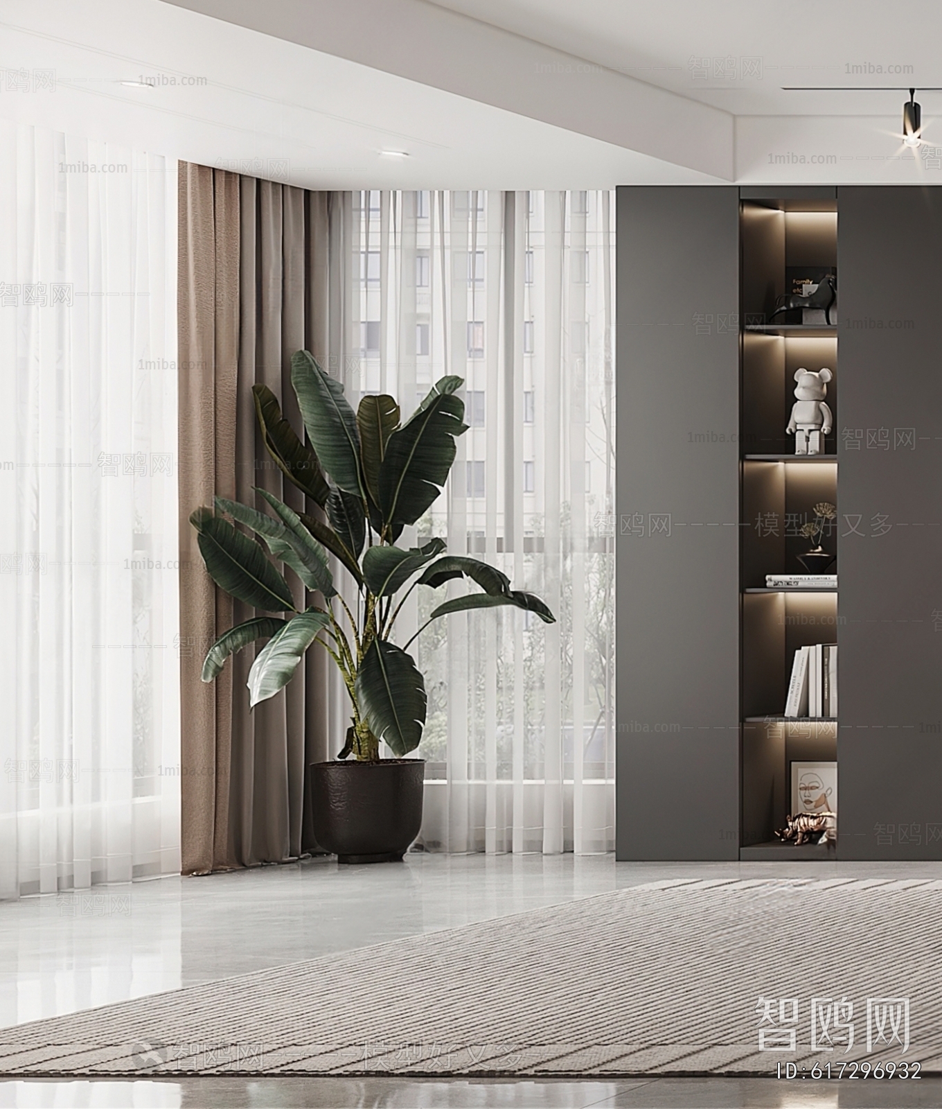 Modern Ground Green Plant Potted Plants