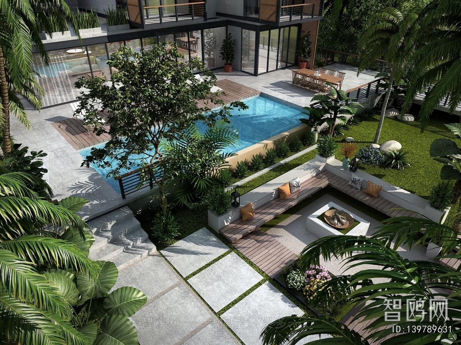 Modern Courtyard/landscape