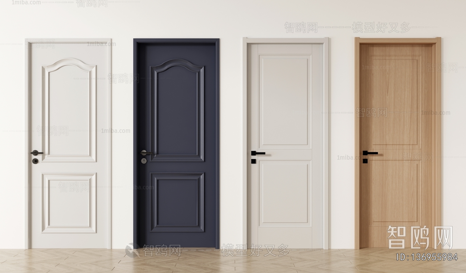 Simple European Style Single Door