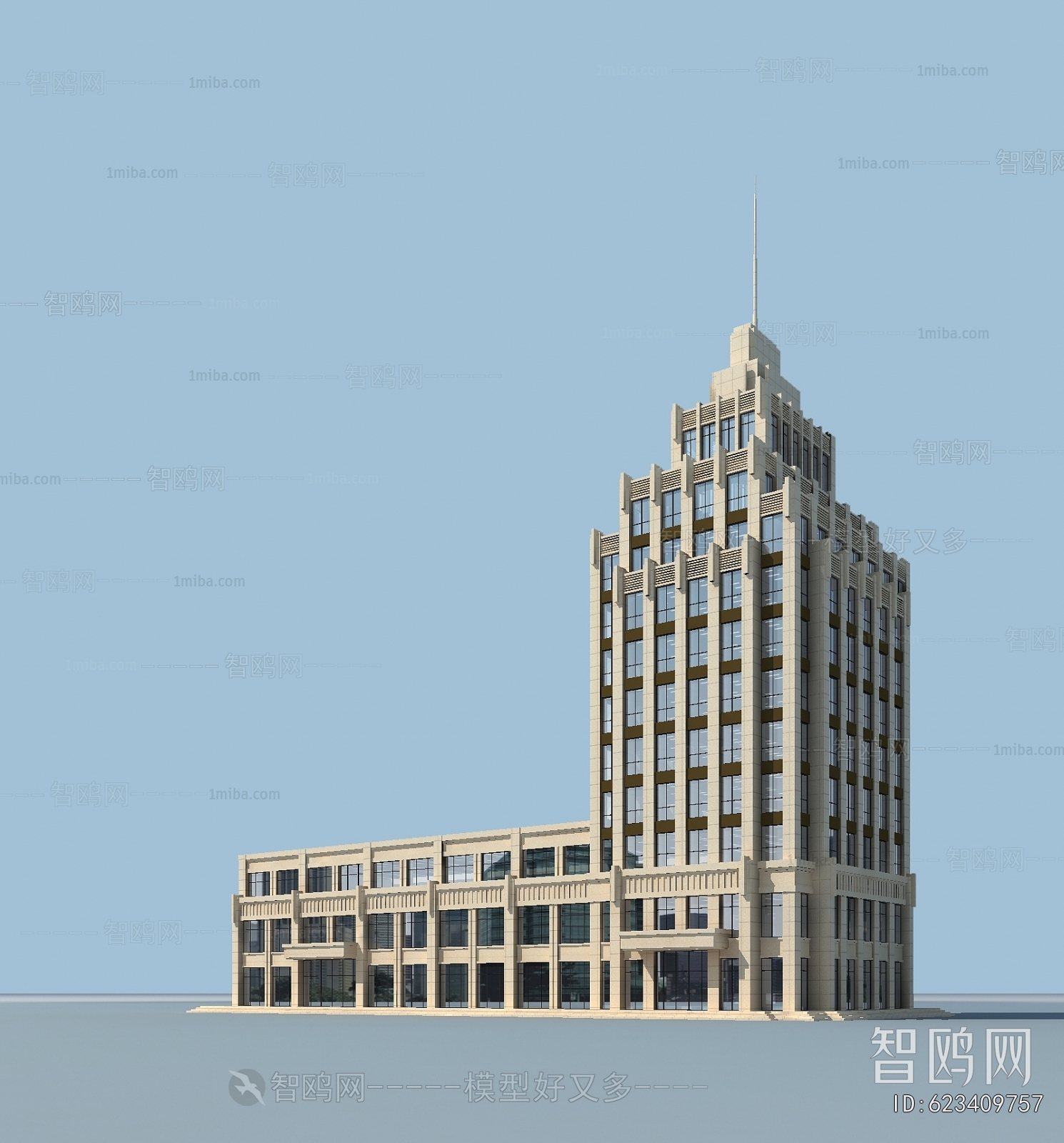 Simple European Style Appearance Of Commercial Building