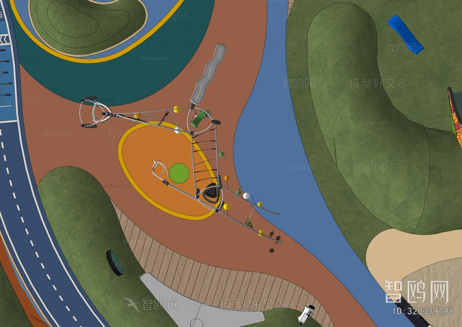 Modern Park Landscape