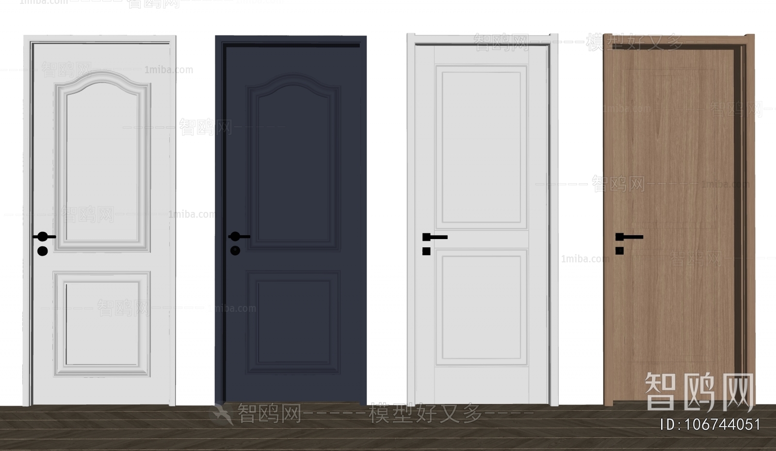 Simple European Style Single Door