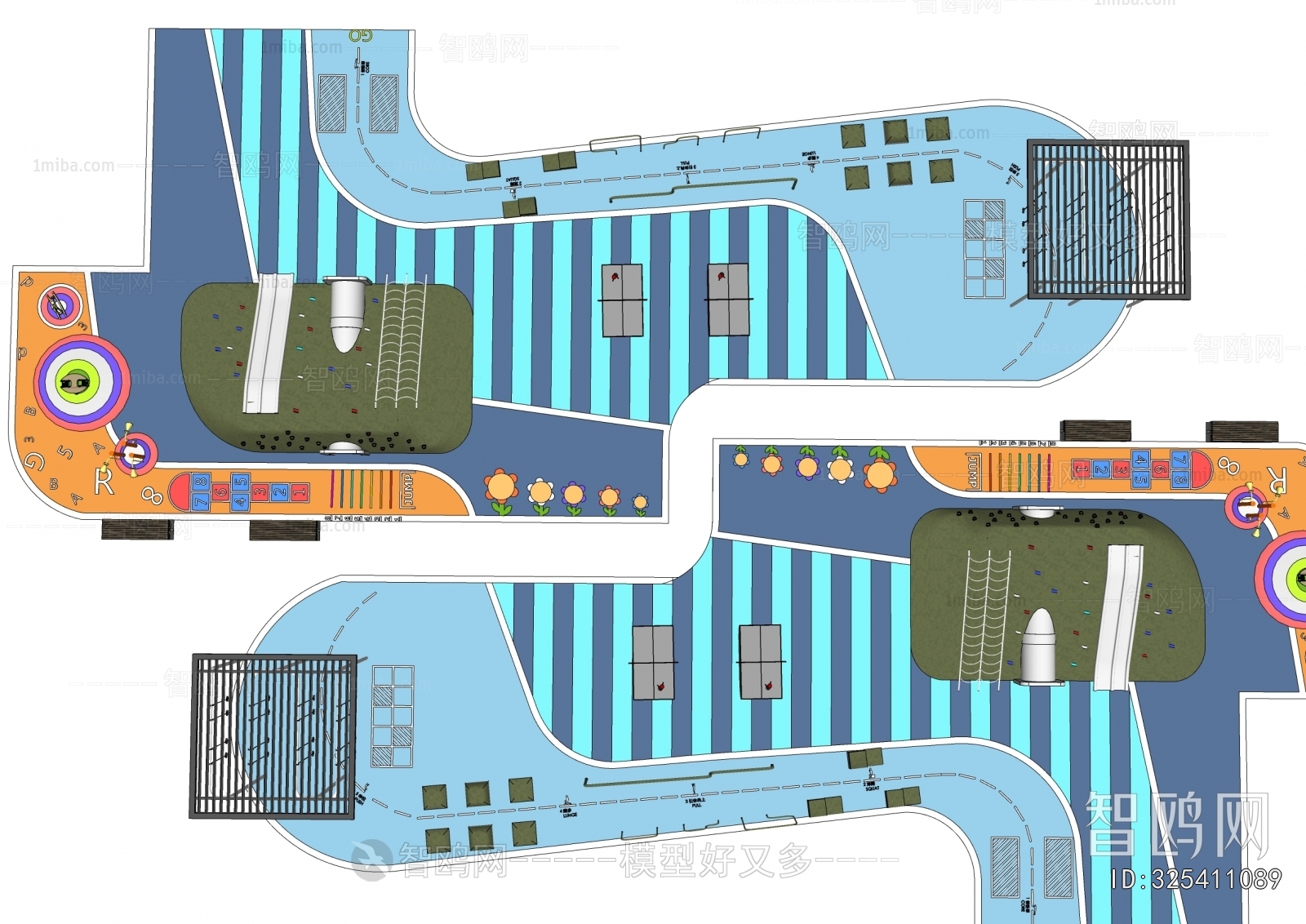 Modern Park Landscape