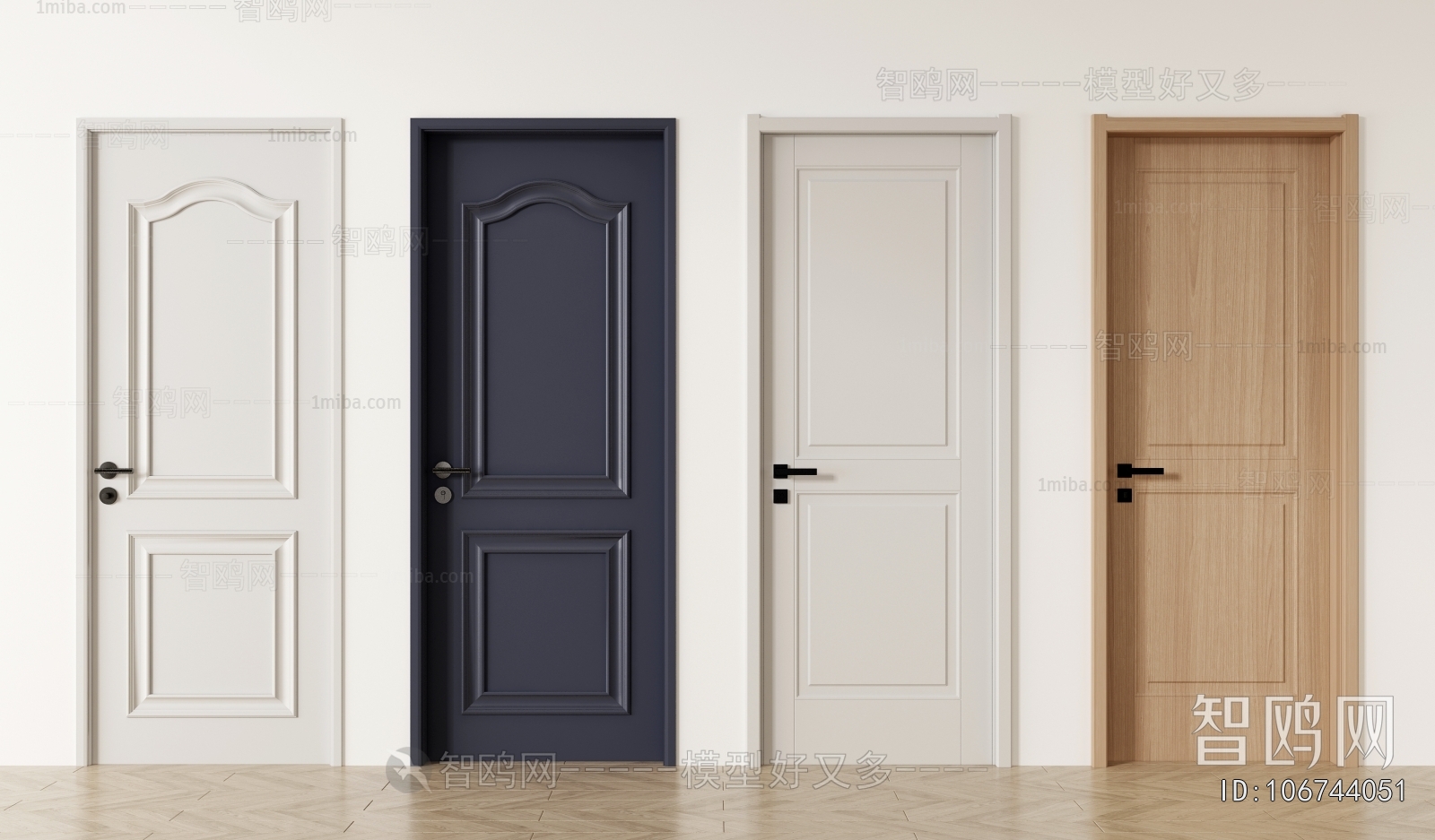 Simple European Style Single Door