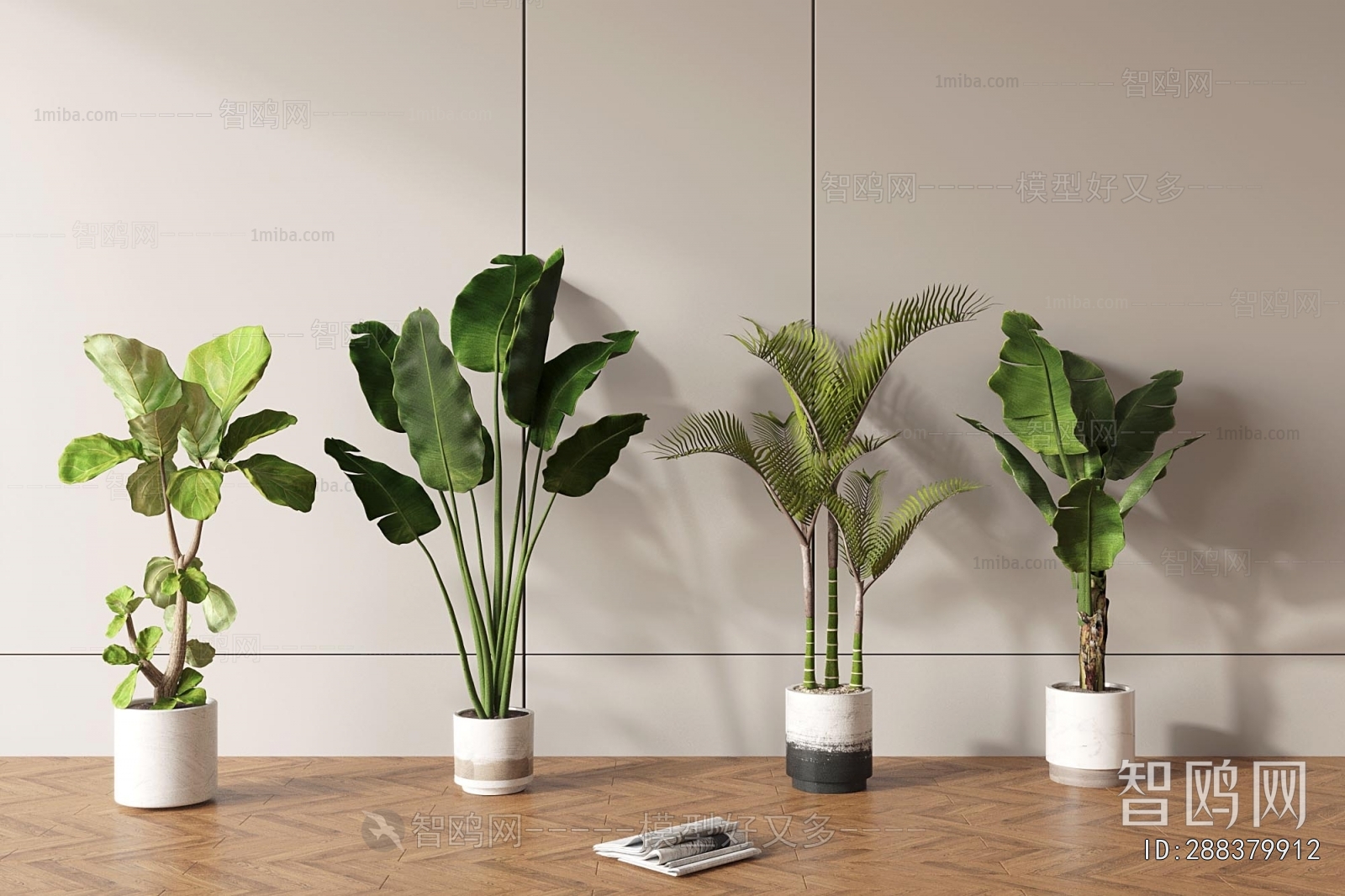 Modern Ground Green Plant Potted Plants