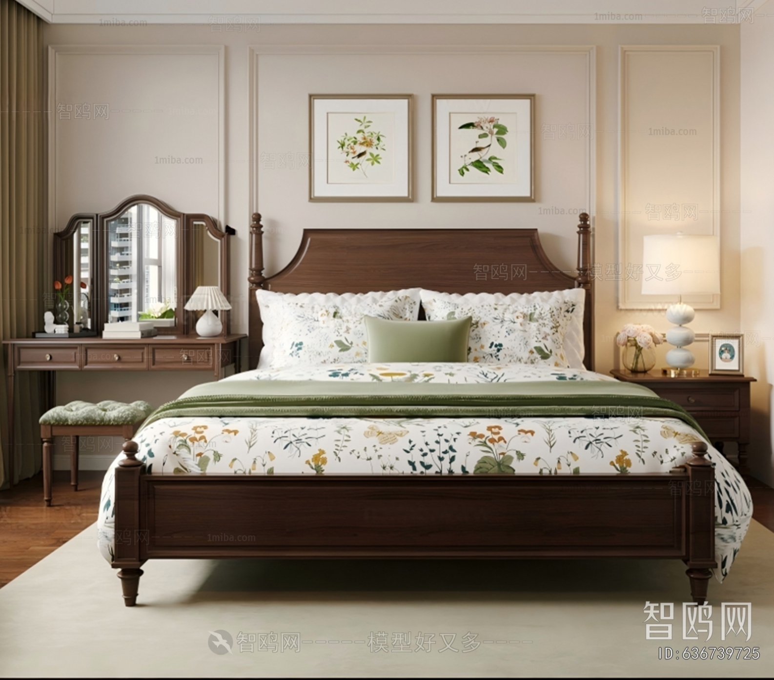 French Style Double Bed