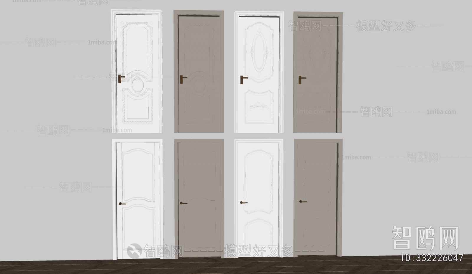 Simple European Style Single Door