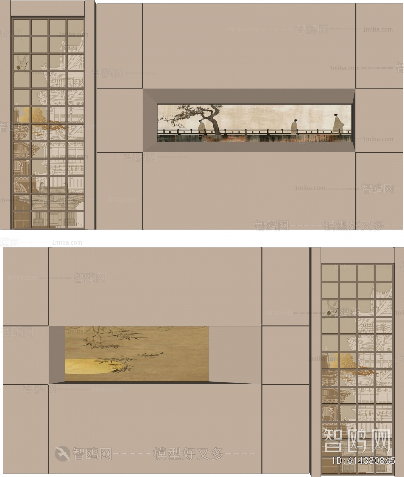 New Chinese Style TV Wall