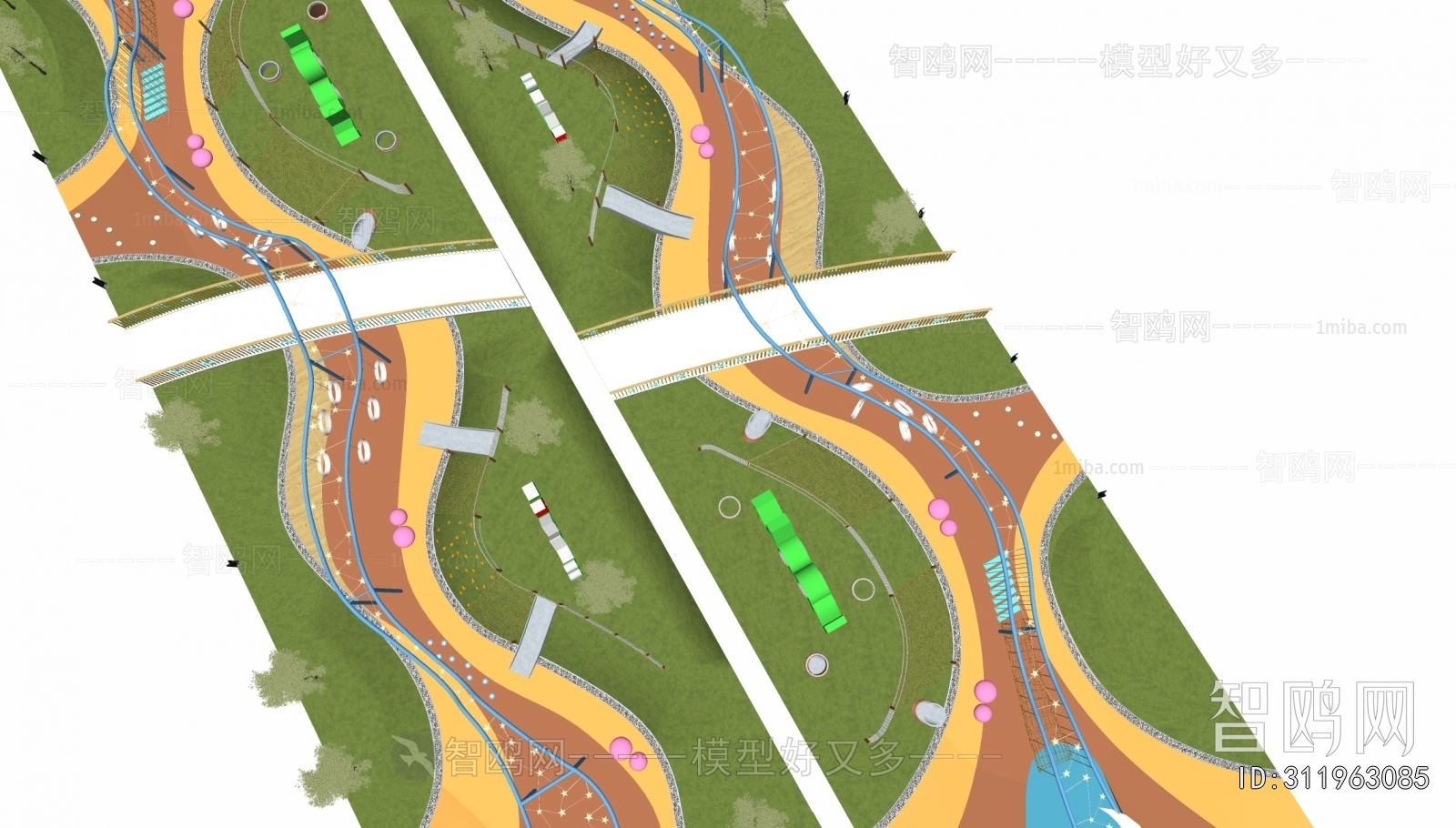 Modern Park Landscape