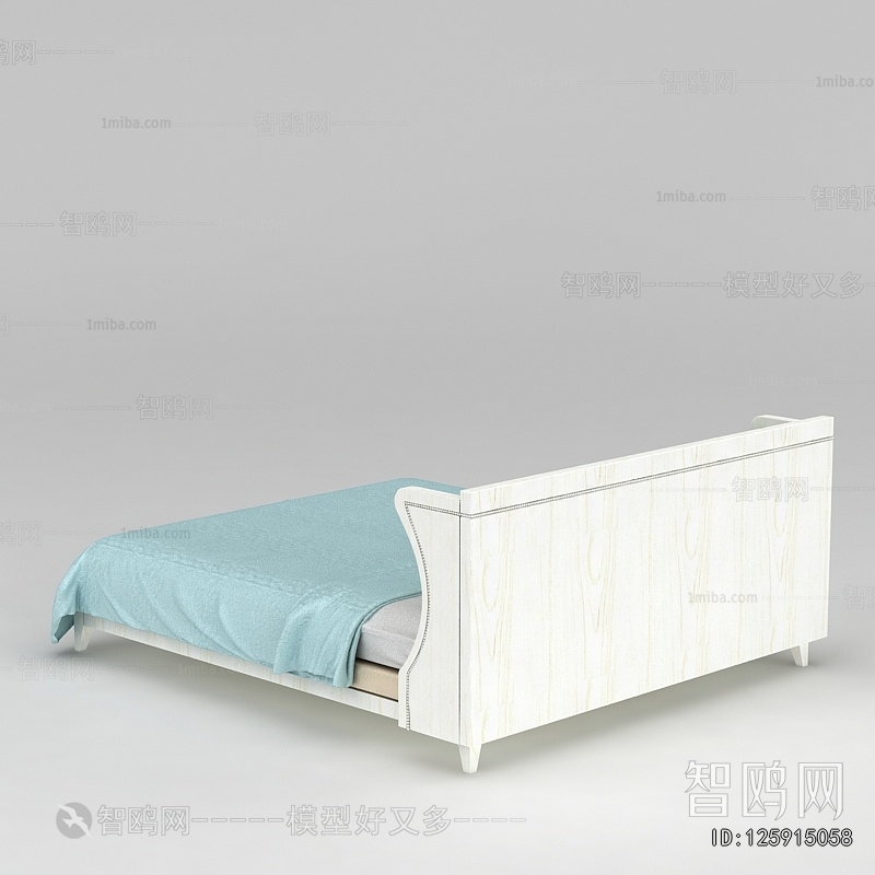 Simple European Style Double Bed