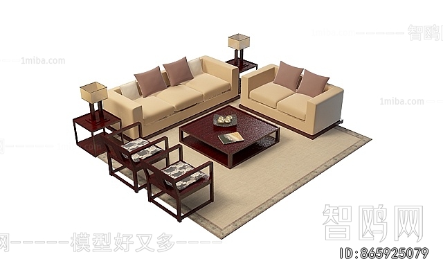 New Chinese Style Sofa Combination