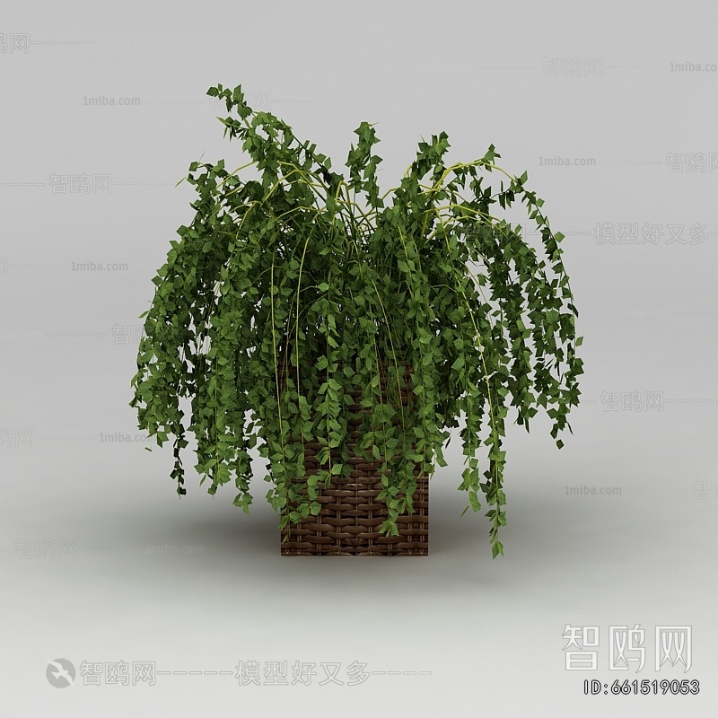 Modern Potted Green Plant