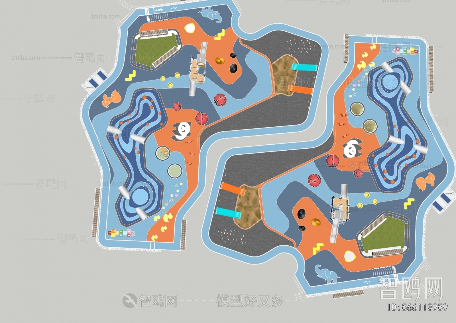 Modern Park Landscape