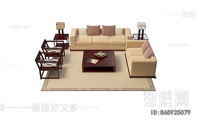 New Chinese Style Sofa Combination