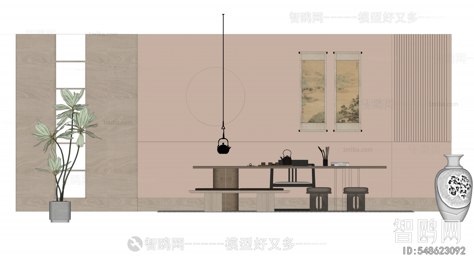 New Chinese Style TV Wall