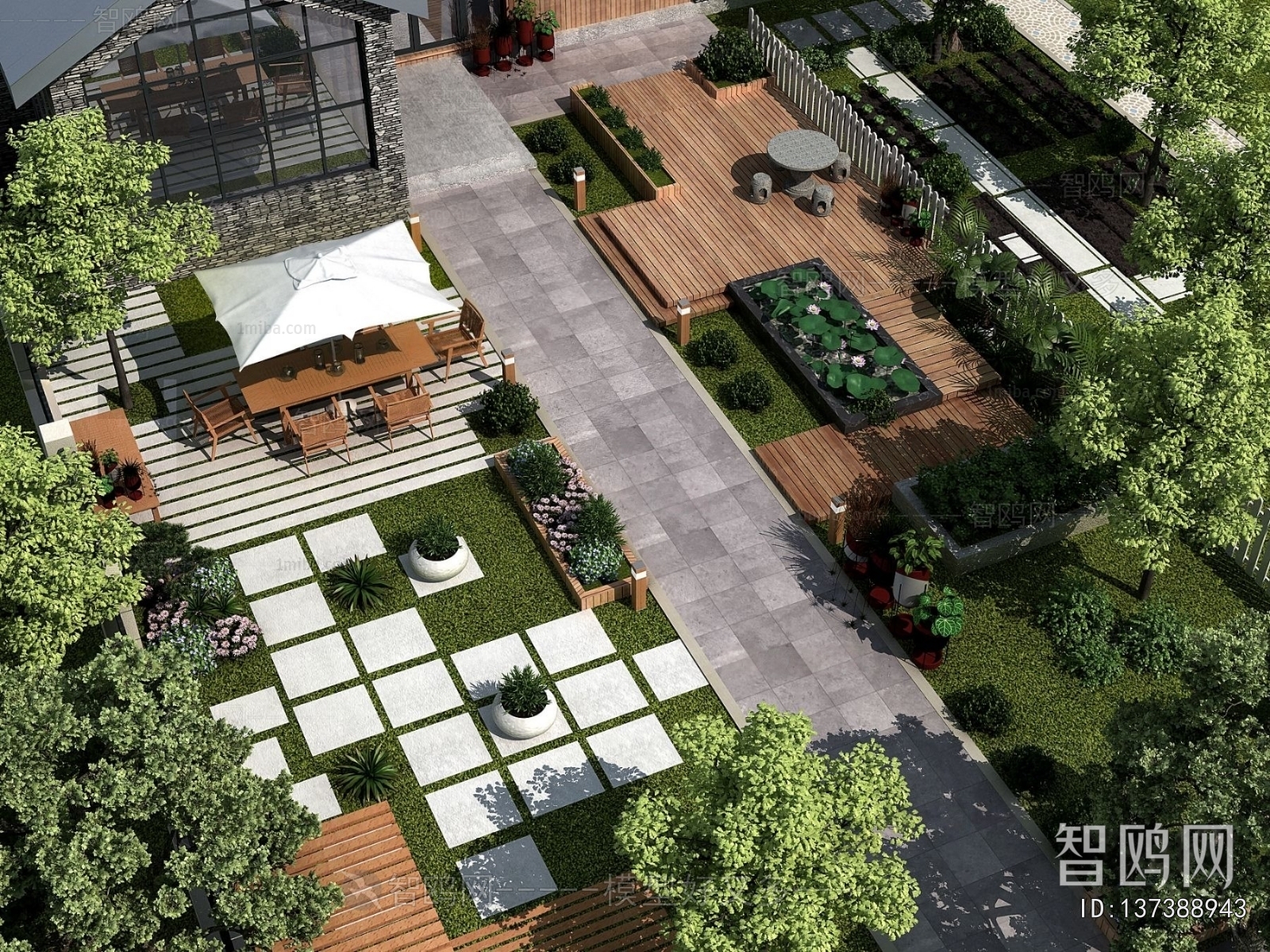 Modern Courtyard/landscape