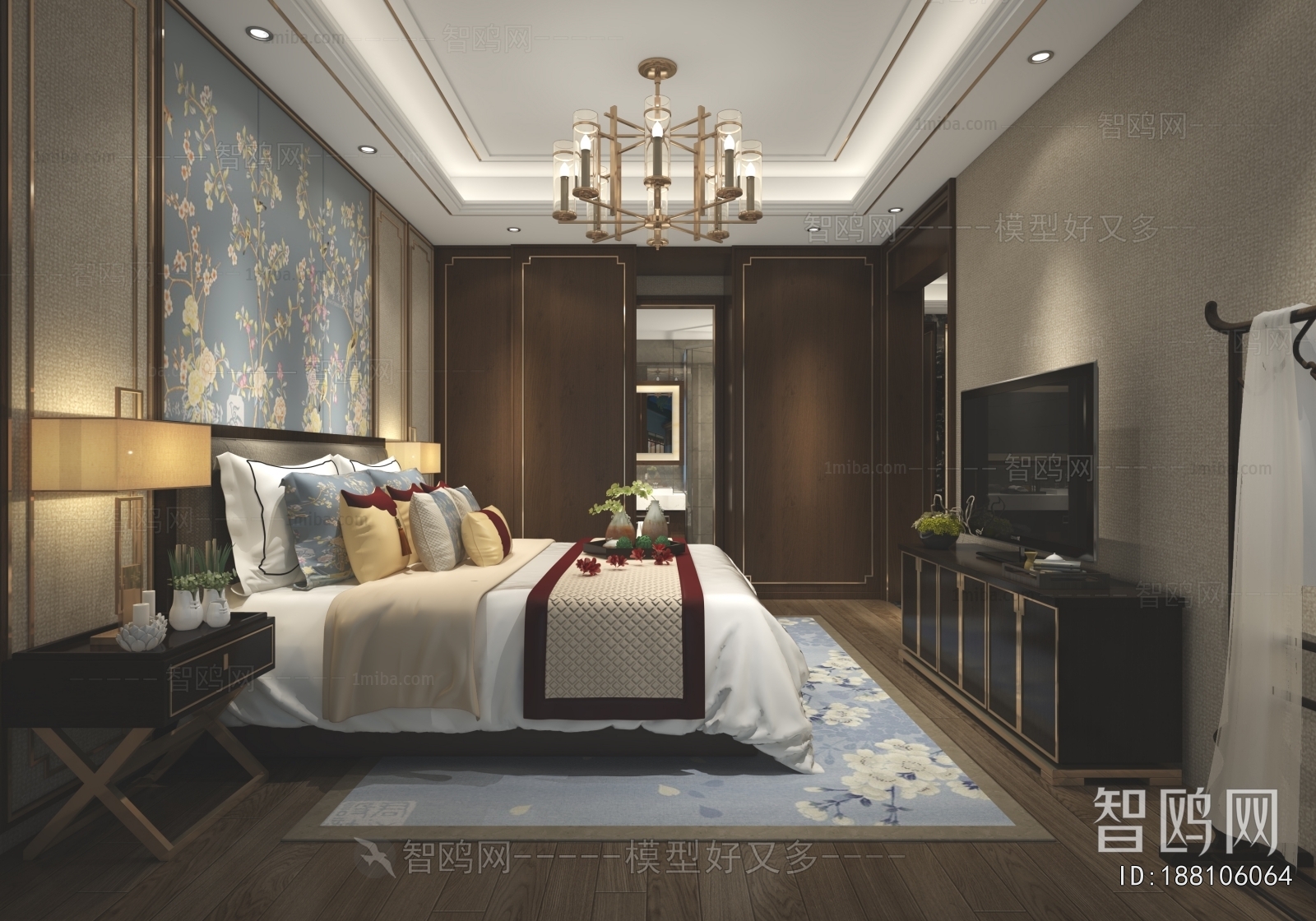 New Chinese Style Bedroom