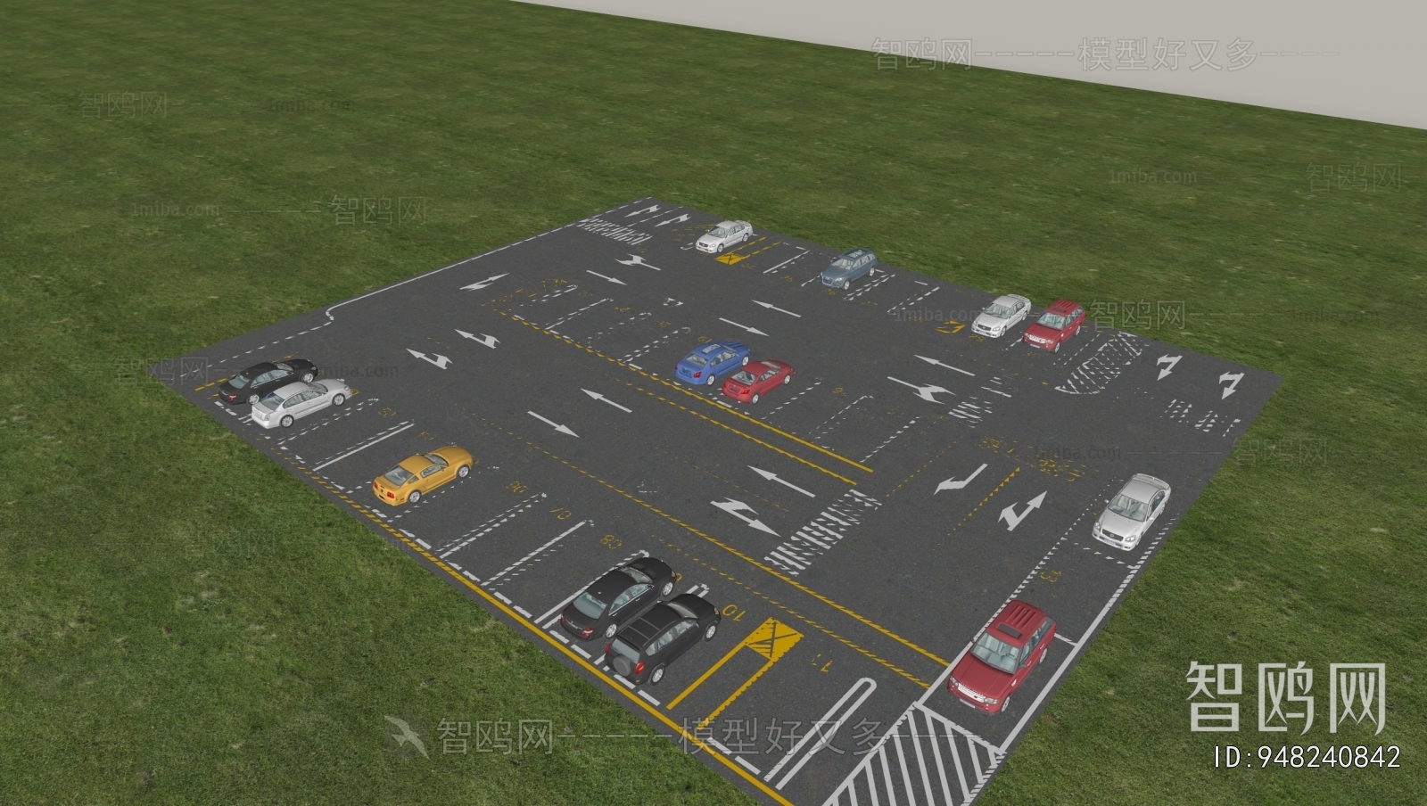 Modern Outdoor Parking Lot