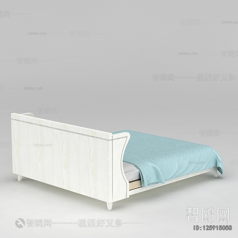 Simple European Style Double Bed