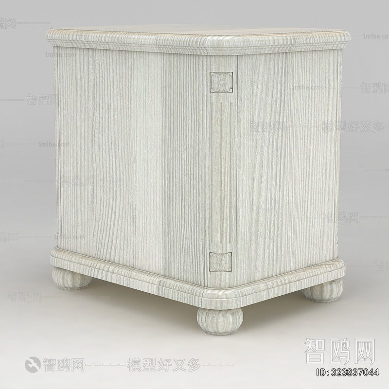 Simple European Style Bedside Cupboard