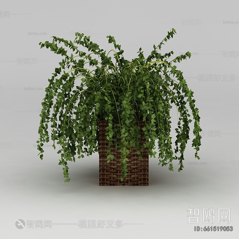 Modern Potted Green Plant