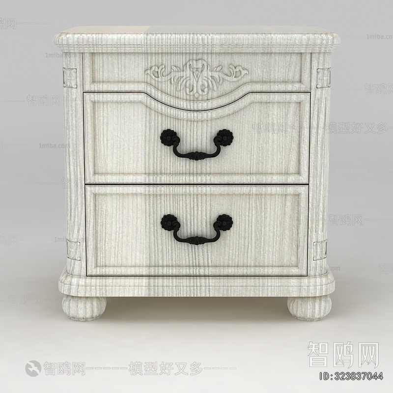 Simple European Style Bedside Cupboard